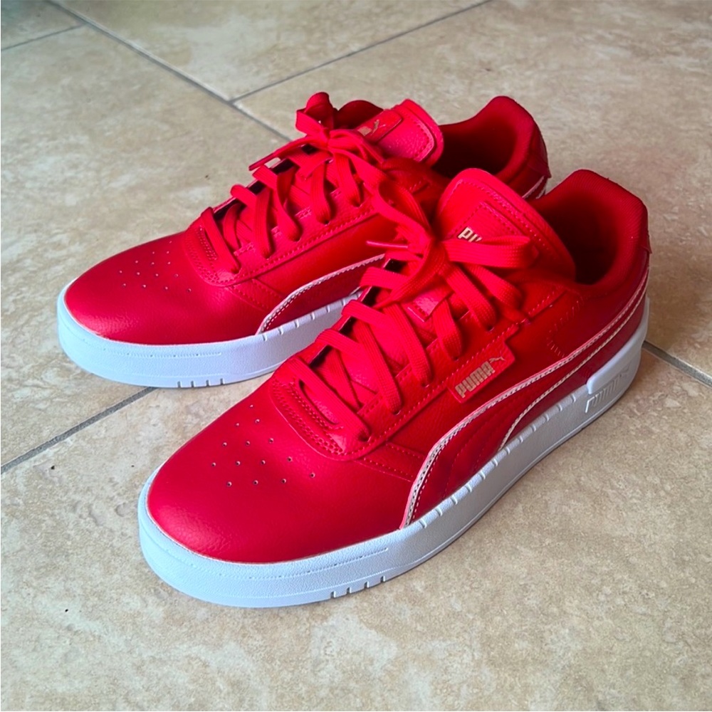 Men Red Adidas Sneakers worn once basically brand new